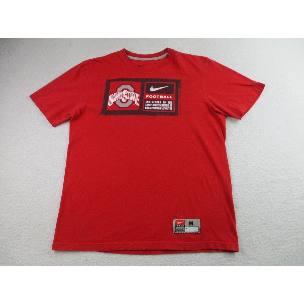 Nike Ohio State Buckeyes Shirt Mens M Red NCAA Football Nike T-Shirt College‎